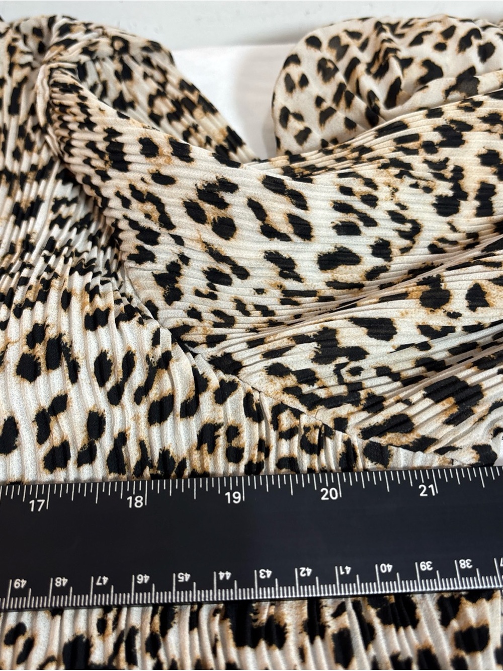 Banana Republic Leopard Print Long Sleeve Tiered Maxi Dress - Beige/Black 1211 - Picture 9 of 11